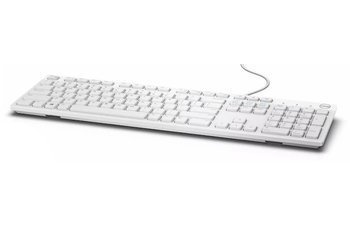 Neue Dell QuietKey KB216 Tastatur Weiß USB QWERTZ + Aufkleber