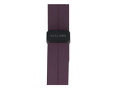 Nouvelle sangle pour smartwatch GlacierX Boucle Magnétique en Silicone Violet Fruit Aubergine 22mm