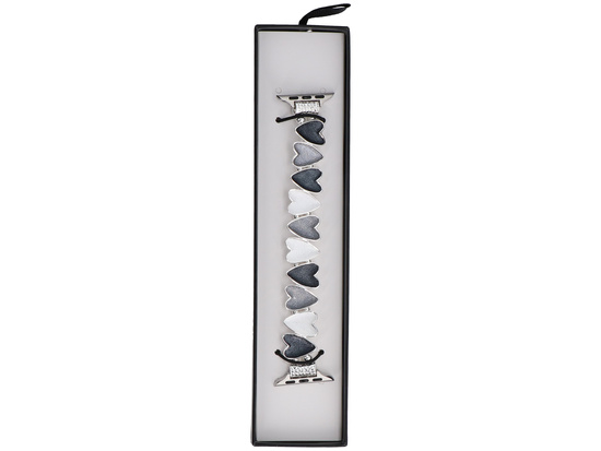 Нова браслет для смарт-годинника GlacierX Gleam Sweetheart Stretch Bracelet Silver Slate для Apple Watch 38/40/41mm Чорно-Білий