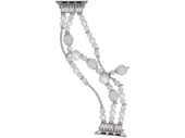 Neue Armbanduhr GlacierX Triple Strand Beaded Charm Bracelet Weiße Perle für Apple Watch 38/40/41mm Perle