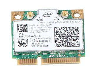 Carte module WiFi 62205ANHMW 60Y3253 Lenovo T430s X230 X120E T530