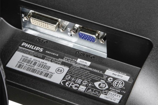 Монітор Philips 223V5LSB 22" LED 1920x1080 D-SUB Чорний Без Підставки