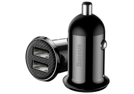 Baseus Grain Pro Car Charger USB-A 24W 4.8A Black