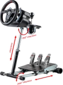 Nový stojan Wheel Stand Pro Deluxe V2 Silver Stabilní stojan pro hráče počítačových her
