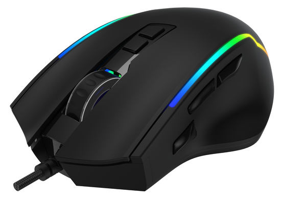 Neue Gaming-Maus Triadyn Play DIA 12800 DPI für Spieler LED-Beleuchtung HUANO Schwarz