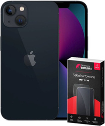 Apple iPhone 13 A2633 4GB 128GB Midnight Powystawowy iOS + Nowe Szkło Hartowane Ekranowy Samuraj do Apple iPhone 13/14 z ramką Easy Fit | 2-Pack