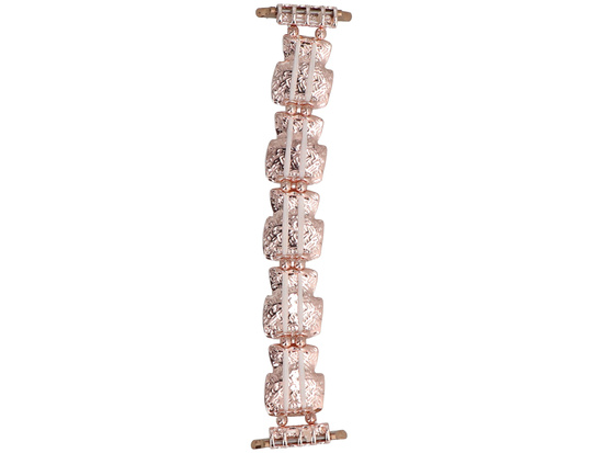 Nouvelle bracelet pour smartwatch GlacierX Gleam Crystals Stretch Bracelet Rose Café pour Apple Watch 38/40/41mm Café-Rose