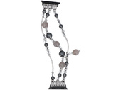 Нова браслет для смарт-годинника GlacierX Triple Strand Beaded Charm Bracelet Silver Blush для Apple Watch 38/40/41mm Сірий