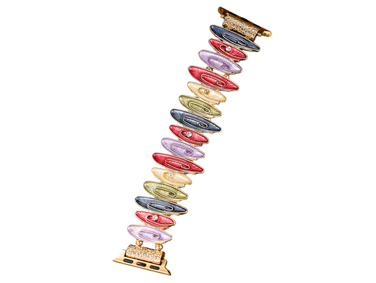 Nouvelle bracelet pour smartwatch GlacierX Gleam Waves Stretch Bracelet Joyful Splash pour Apple Watch 38/40/41mm Multicolore