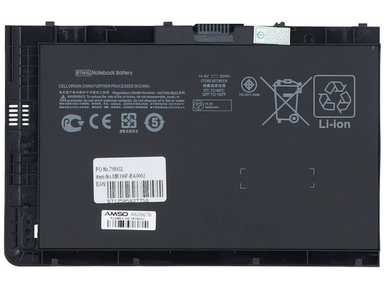 Nová baterie pro HP EliteBook Folio 9470m 9480m 52Wh 14.8V 3400mAh BT04XL