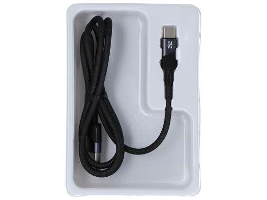 Nuovo cavo Encore Energy USB-A USB-C 2A cavo QC PD per la ricarica e il trasferimento dati 100 cm intrecciato nero EE101-C