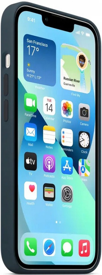 Originální kryt Apple iPhone 13 silikonový obal Abyss Blue