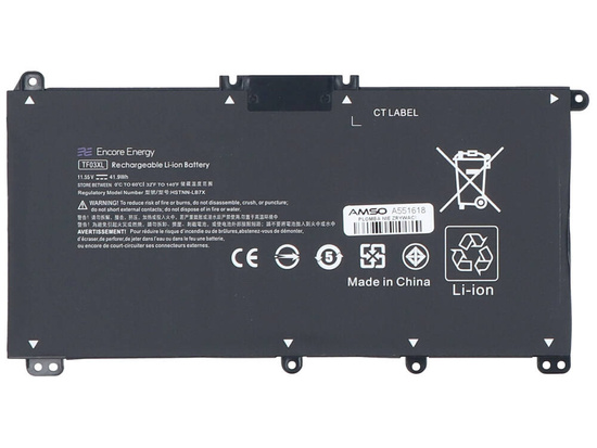 Batterie neuve Encore Energy pour HP Pavilion 14 15 17 41.9Wh 11.55V 3600mAh TF03XL