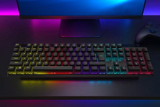 Nouveau Clavier Mécanique de Jeu Triadyn PLAY TAYGETE RGB Anti-Ghosting Interruptions Bleues pour Joueur