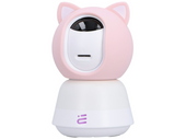 Nueva cámara inteligente para bebés WiFi giratoria FHD con alarma, canciones de cuna + monitor Encore View Baby Guard Pink