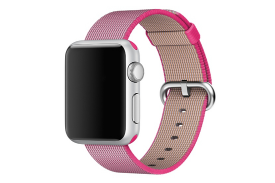 Original Apple Watch Woven Nylon Pink 38mm Strap in sealed package