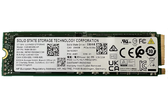 Disco M.2 KIOXIA 256GB NVME CA5-8D256-HP