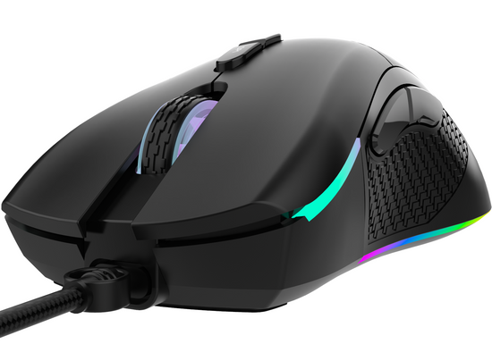 New Gaming Mouse Triadyn Play DIA 12800 DPI for Gamers LED Lighting HUANO Black