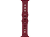 Bracelet pour smartwatch GlacierX Silicone Ribbed Bourgogne pour Apple Watch 42/44/45/49mm Bordeaux