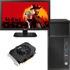 Kit da gioco | Workstation HP Z240 | E3-1225v5 | 8GB | 240GB SSD | Scheda grafica GTX 1650 4GB | Windows 10 Home | Tastiera | Mouse | Cablaggio