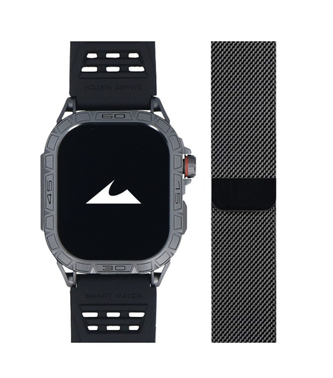 Nový smartwatch GlacierX Lhotse Black + Náramek mesh GX-LC63 BM
