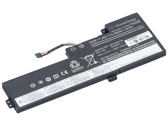 Новий акумулятор Encore Energy для Lenovo ThinkPad T470 T480 A475 A485 24Wh 11.46V 2095mAh 01AV421