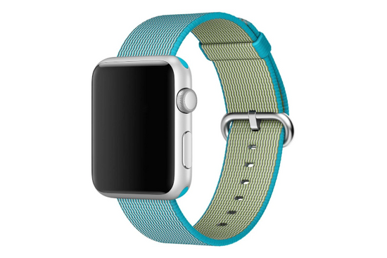 Original Apple Watch Strap Woven Nylon Scuba Blue 42mm dans son emballage scellé