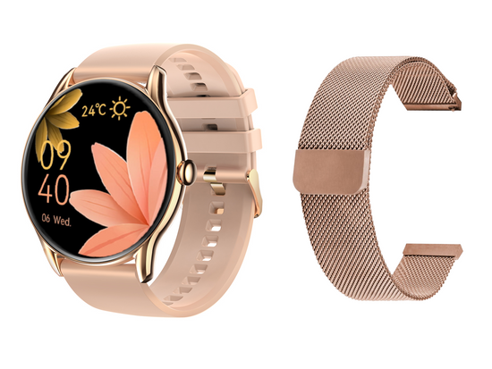 Nouveau Smartwatch GlacierX Sphere Rose Gold + Bracelet en maille GX-SZ36 BM