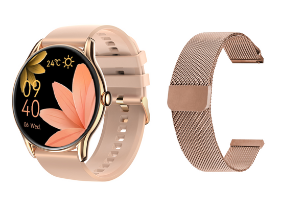 Nuovo Smartwatch GlacierX Sphere Oro Rosa + Bracciale in rete GX-SZ36 BM