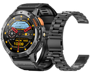 Nouvelle montre connectée GlacierX Lunar Black + Bracelet en acier GX-LC65 BS