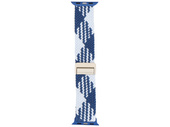 Nouveau bracelet GlacierX à boucle magnétique tressée Sea Wave pour Apple Watch 38/40/41mm bleu et blanc.