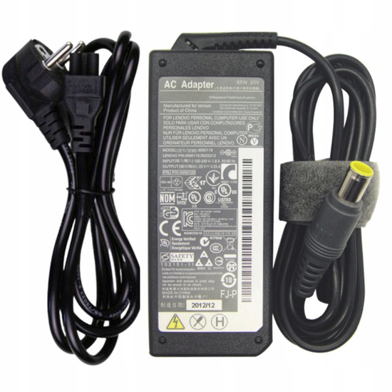 Originál Napájecí zdroj Lenovo 65W 20V 3,25A 7,9x5,0mm + napájecí kabel