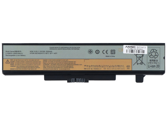 Nouvelle batterie pour Lenovo B580 B590 G500 G505 G510 G700 56.2Wh 10.8V 5200mAh L11S6F01