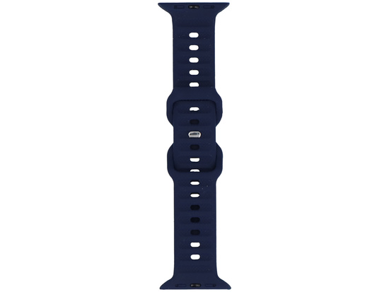 Bracelet pour smartwatch GlacierX Silicone Ribbed Midnight Blue pour Apple Watch 42/44/45/49mm Bleu marine