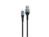 Neues Encore Energy USB-A Lightning-Kabel 2A QC PD zum Laden und Datentransfer 100 cm geflochten schwarz EE103-L