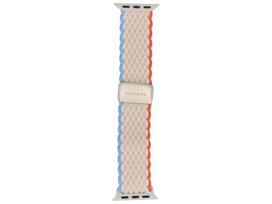 New GlacierX Braided Magnetic Buckle Tropical Cream strap for Apple Watch 38/40/41mm Cream