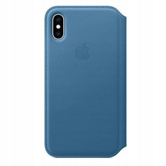 Original Case Leather Apple iPhone XS Folio Blue