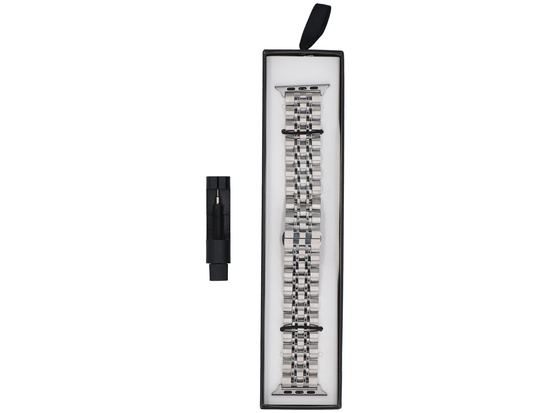 Nouvelle bracelet pour smartwatch GlacierX Multi-Link Bracelet Silver pour Apple Watch 42/44/45/49mm Argenté