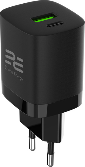 Nová síťová nabíječka Encore Energy PD 3.0 Quick Charge 4.0 USB-A USB-C 30W MD-3083R + Kabel Encore Energy USB-C 2m