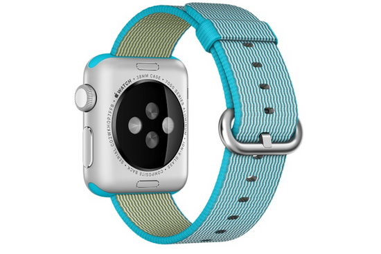 Originale Apple Orologio con cinturino in nylon intrecciato Scuba Blue 38mm in confezione sigillata