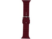 GlacierX Silicone Grooved Burgundy strap for Apple Watch 42/44/45/49mm Burgundy