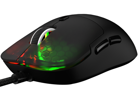 Nuovo Mouse da Gioco Triadyn Play MIMAS 12800 DPI per Giocatori Retroilluminazione HUANO Nera