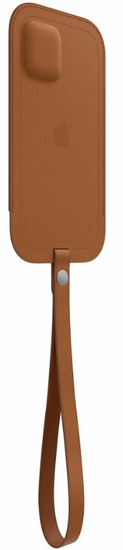 Originální kožené pouzdro Apple iPhone 12 Pro Saddle Brown