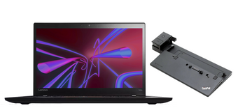 Lenovo ThinkPad T460S i5-6200U 8GB 240GB SSD 1920x1080 Clase A Windows 10 Home + Estación de Acoplamiento Pro Dock 40A1 USB 3.0