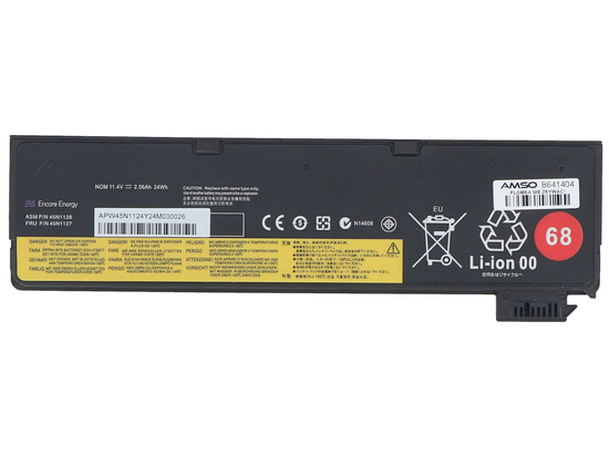 Batteria nuova Encore Energy per Lenovo ThinkPad T440 T440s T450 T450s T460 T460p T470p T550 T560 W550s X240 X250 X260 X270 L450 L460 L470 24Wh 11.4V 2060mAh 45N1126