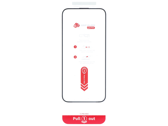 Nové tvrzené sklo Grip Glass Ultra pro Apple iPhone 15 Pro Max s instalačním rámečkem 2ks