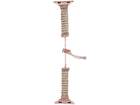 Nouvelle bracelet pour smartwatch GlacierX Slider Clasp Multi Row Bracelet Gold Cappuccino pour Apple Watch 38/40/41mm Or Cappuccino