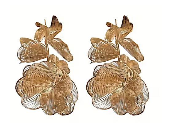 Flower Gold Earrings
