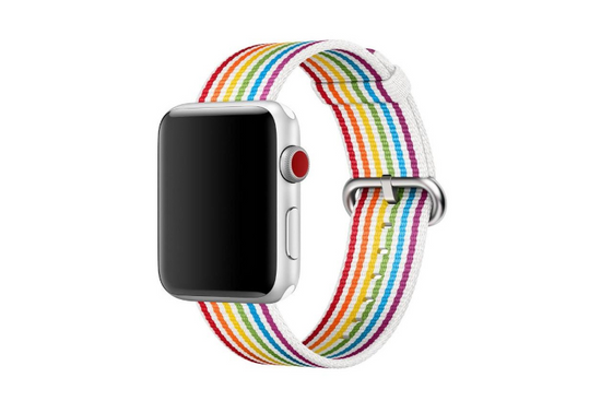 Originale Apple Orologio con cinturino 38 mm Pride Edition in nylon intrecciato in confezione sigillata