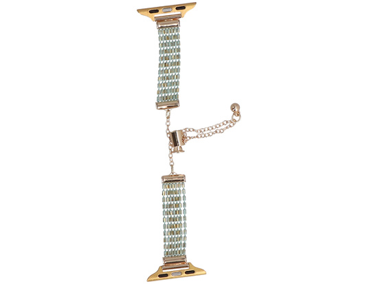 New bracelet for smartwatch GlacierX Slider Clasp Multi Row Bracelet Cerulean Gleam for Apple Watch 38/40/41mm Silver-Blue